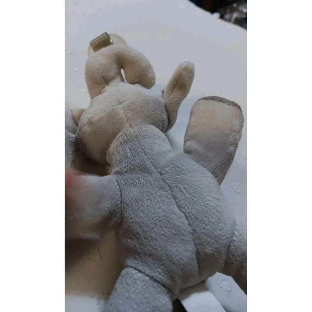 Lot (4) 3 Elephant Loveys Security Blanket 1 Elephant Paci Holder Gray Pink Blue